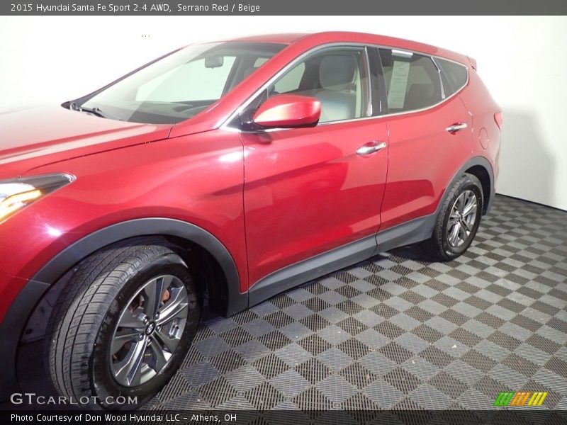 Serrano Red / Beige 2015 Hyundai Santa Fe Sport 2.4 AWD