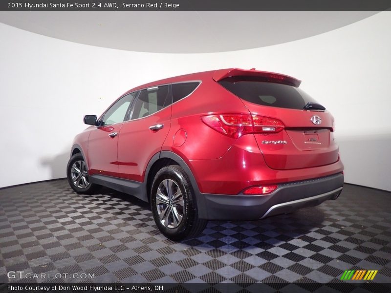 Serrano Red / Beige 2015 Hyundai Santa Fe Sport 2.4 AWD