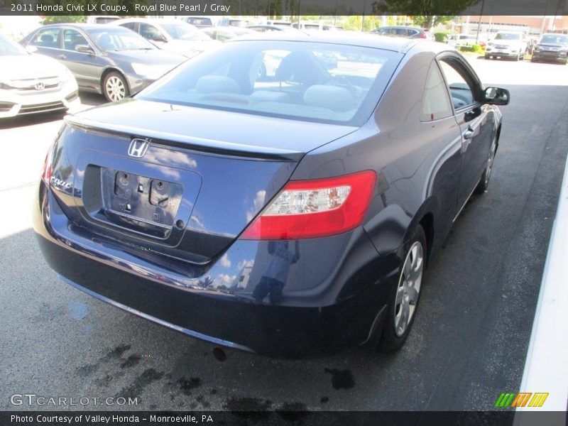 Royal Blue Pearl / Gray 2011 Honda Civic LX Coupe