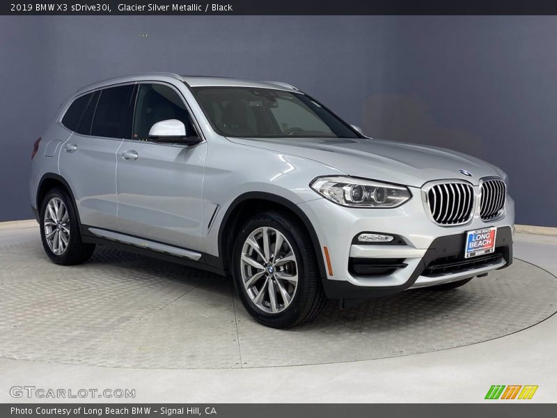 Glacier Silver Metallic / Black 2019 BMW X3 sDrive30i