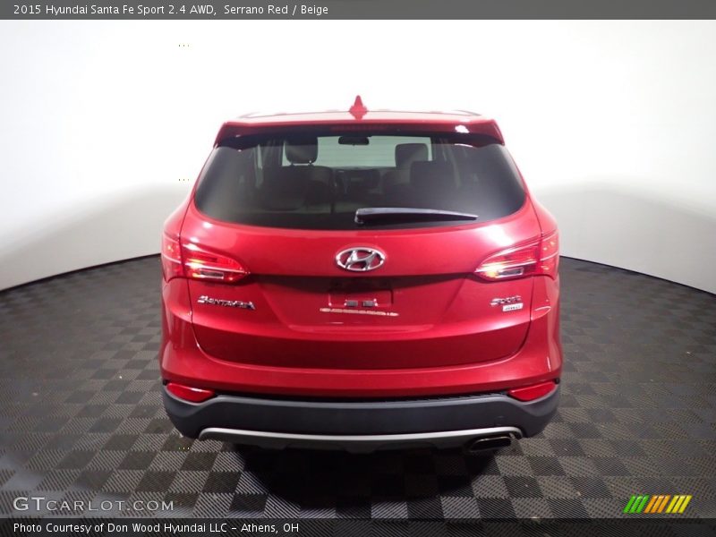 Serrano Red / Beige 2015 Hyundai Santa Fe Sport 2.4 AWD