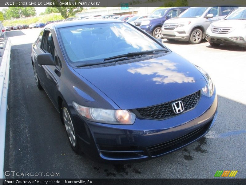 Royal Blue Pearl / Gray 2011 Honda Civic LX Coupe