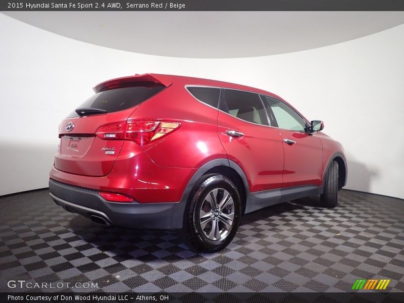 Serrano Red / Beige 2015 Hyundai Santa Fe Sport 2.4 AWD