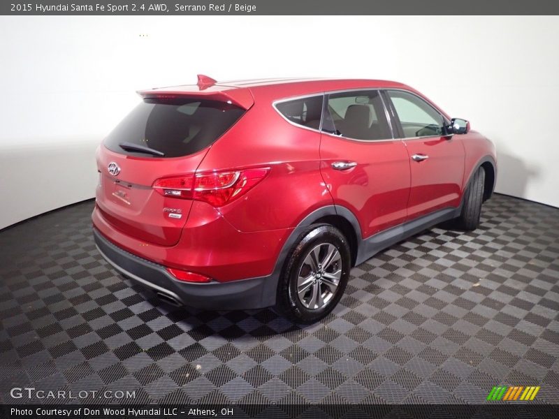 Serrano Red / Beige 2015 Hyundai Santa Fe Sport 2.4 AWD