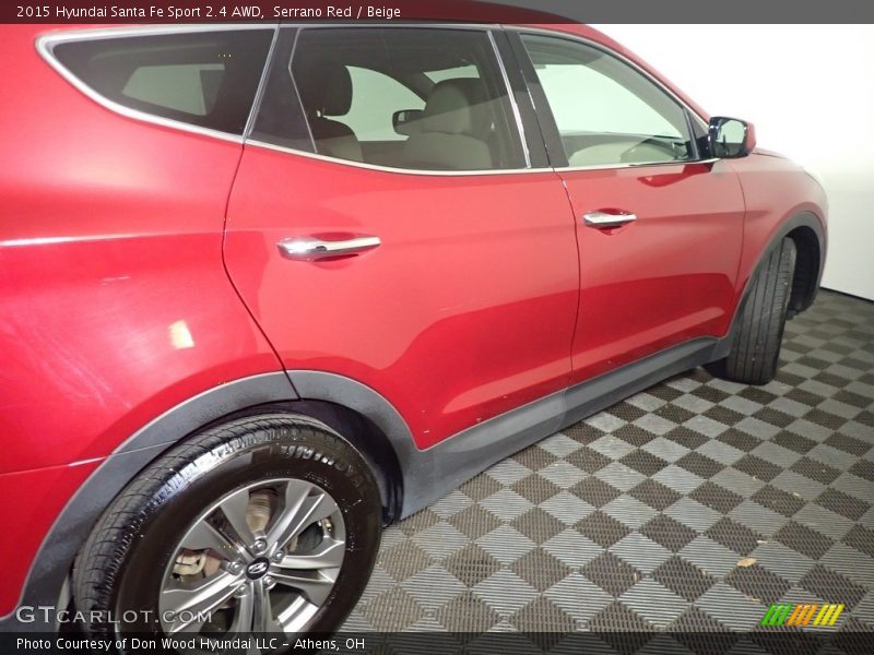 Serrano Red / Beige 2015 Hyundai Santa Fe Sport 2.4 AWD