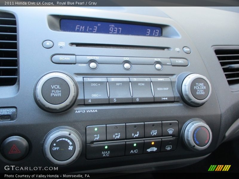 Royal Blue Pearl / Gray 2011 Honda Civic LX Coupe