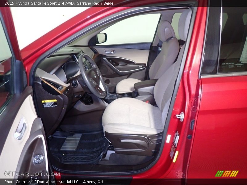Serrano Red / Beige 2015 Hyundai Santa Fe Sport 2.4 AWD