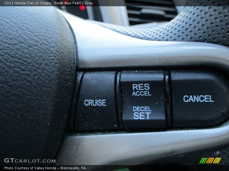 Royal Blue Pearl / Gray 2011 Honda Civic LX Coupe