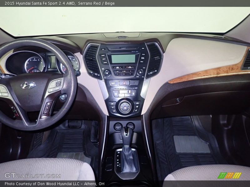 Serrano Red / Beige 2015 Hyundai Santa Fe Sport 2.4 AWD