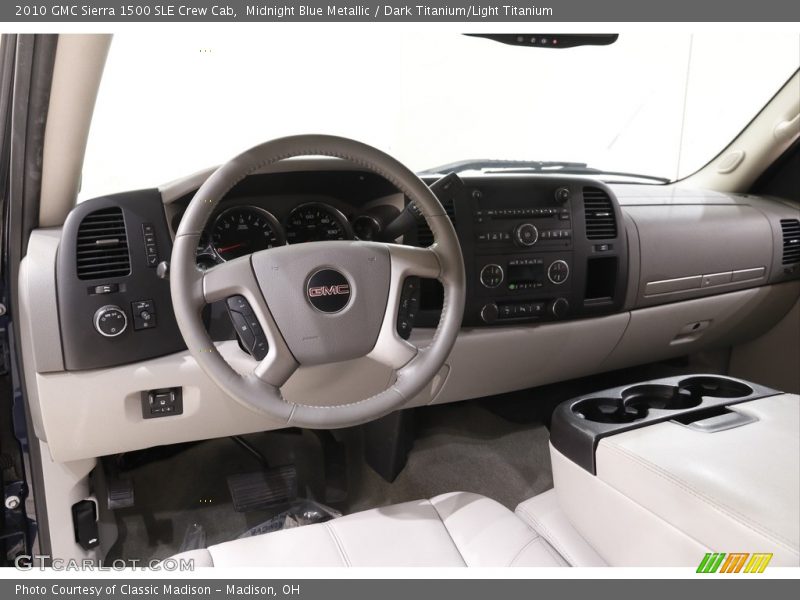 Midnight Blue Metallic / Dark Titanium/Light Titanium 2010 GMC Sierra 1500 SLE Crew Cab