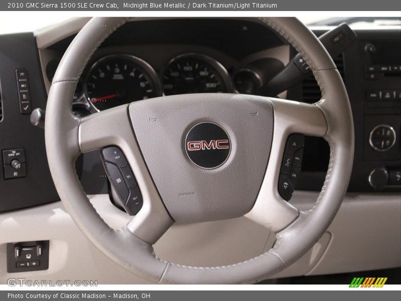 Midnight Blue Metallic / Dark Titanium/Light Titanium 2010 GMC Sierra 1500 SLE Crew Cab