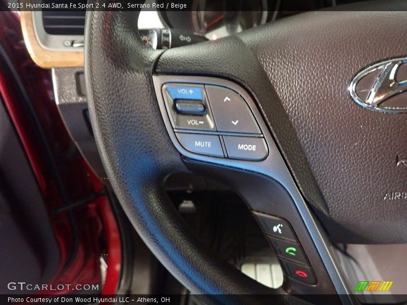Serrano Red / Beige 2015 Hyundai Santa Fe Sport 2.4 AWD