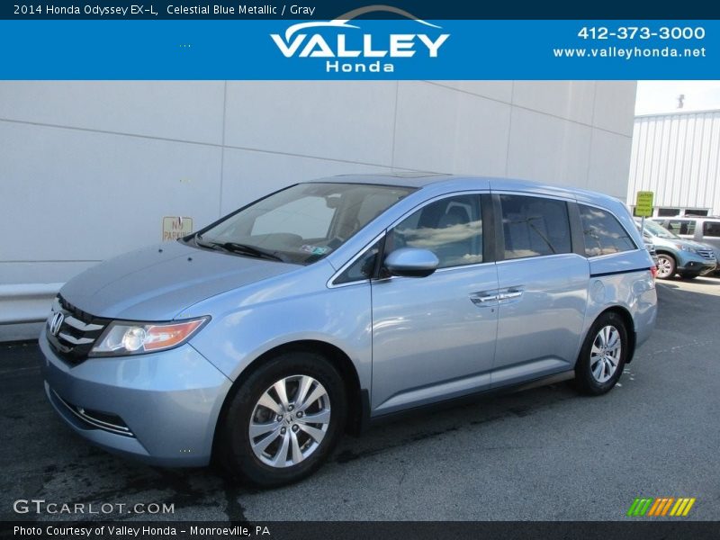 Celestial Blue Metallic / Gray 2014 Honda Odyssey EX-L