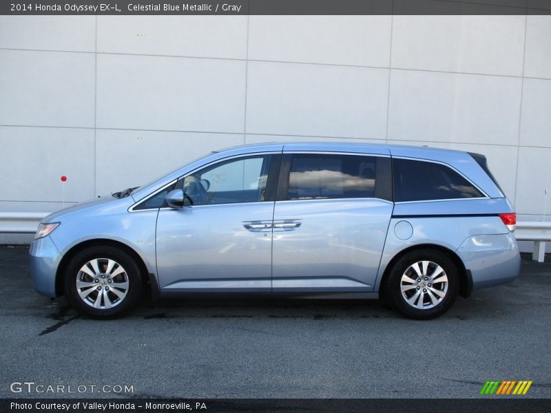 Celestial Blue Metallic / Gray 2014 Honda Odyssey EX-L