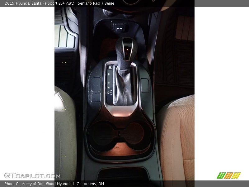 Serrano Red / Beige 2015 Hyundai Santa Fe Sport 2.4 AWD