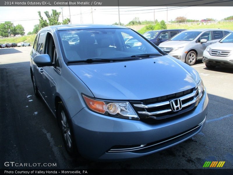 Celestial Blue Metallic / Gray 2014 Honda Odyssey EX-L