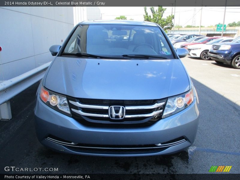 Celestial Blue Metallic / Gray 2014 Honda Odyssey EX-L