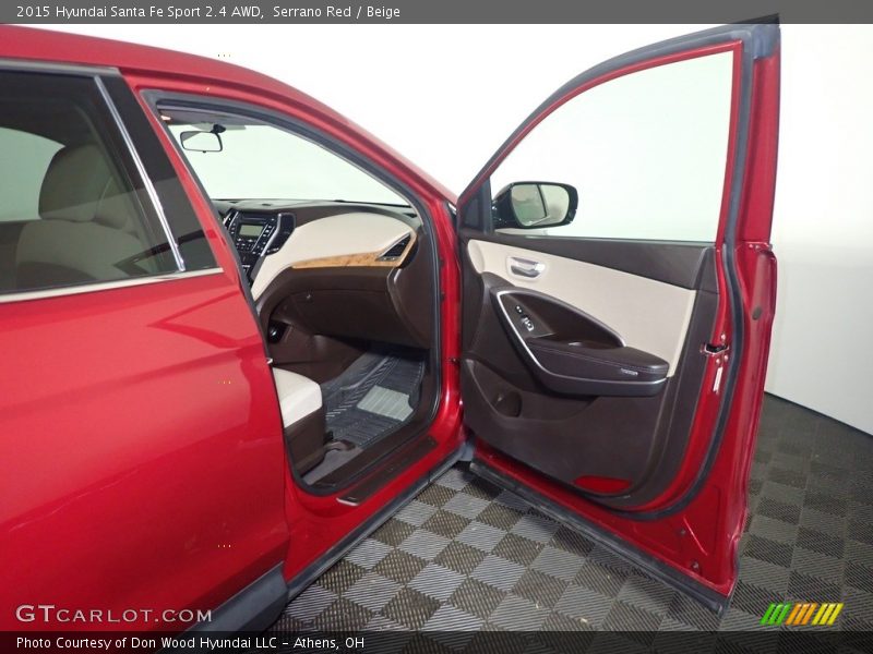 Serrano Red / Beige 2015 Hyundai Santa Fe Sport 2.4 AWD