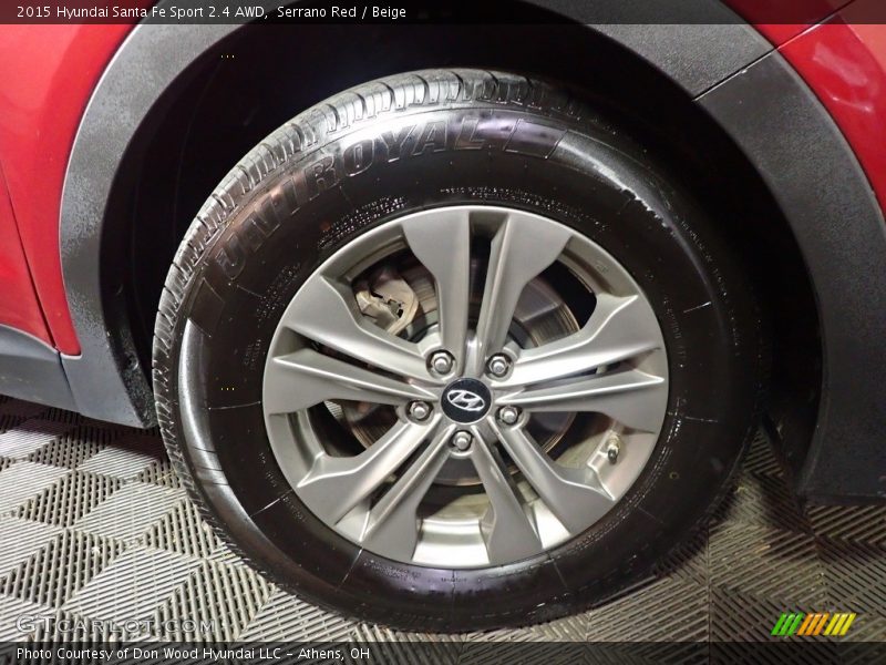 Serrano Red / Beige 2015 Hyundai Santa Fe Sport 2.4 AWD