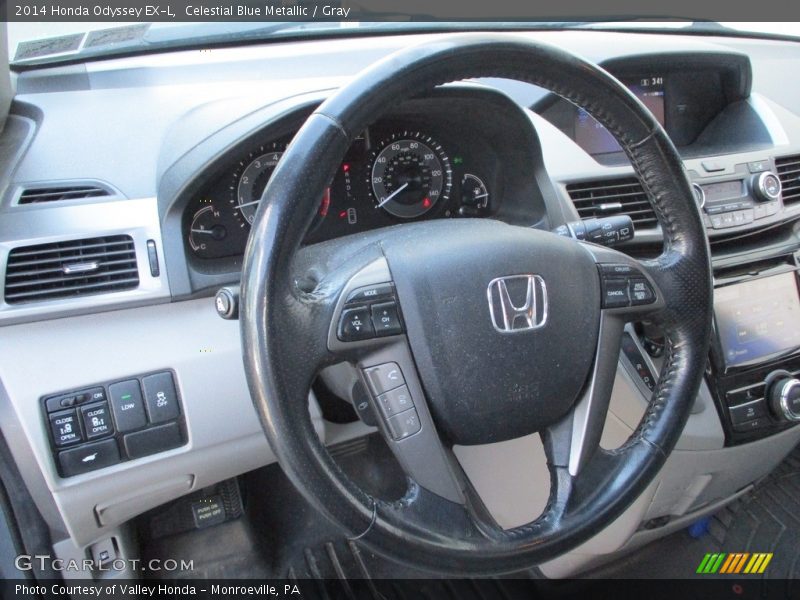 Celestial Blue Metallic / Gray 2014 Honda Odyssey EX-L