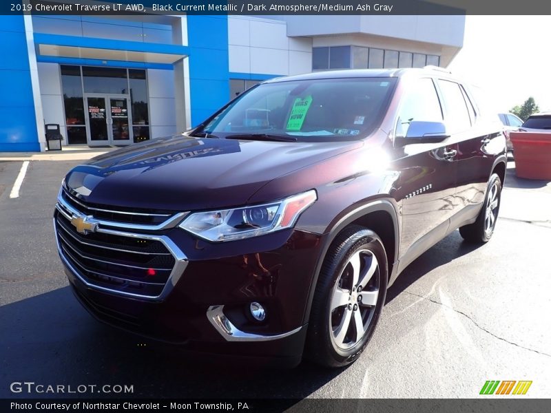 Black Current Metallic / Dark Atmosphere/Medium Ash Gray 2019 Chevrolet Traverse LT AWD