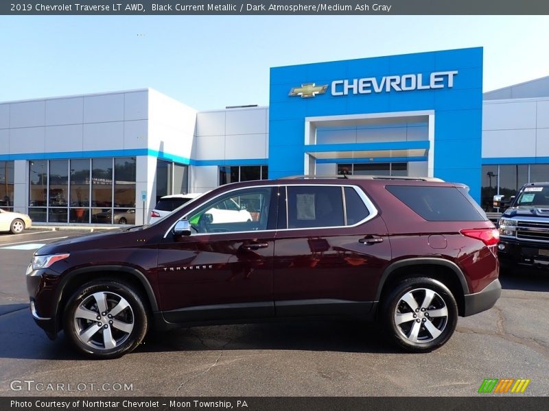 Black Current Metallic / Dark Atmosphere/Medium Ash Gray 2019 Chevrolet Traverse LT AWD