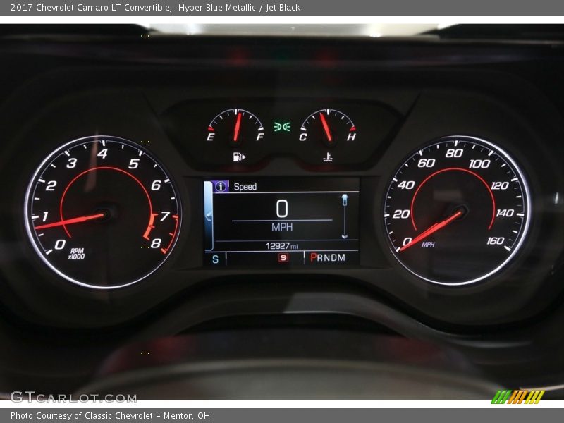 Hyper Blue Metallic / Jet Black 2017 Chevrolet Camaro LT Convertible