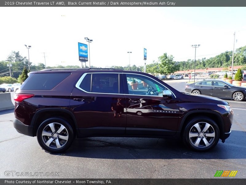 Black Current Metallic / Dark Atmosphere/Medium Ash Gray 2019 Chevrolet Traverse LT AWD
