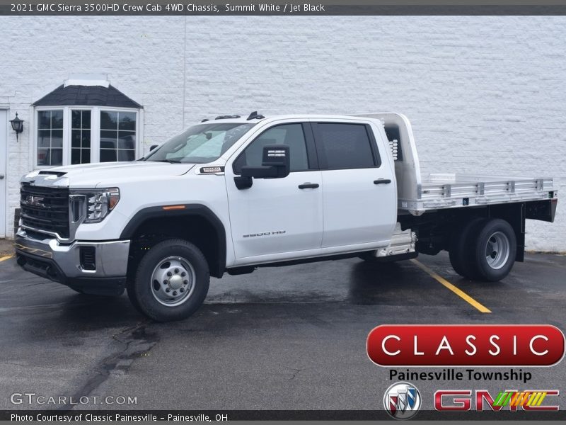 Summit White / Jet Black 2021 GMC Sierra 3500HD Crew Cab 4WD Chassis