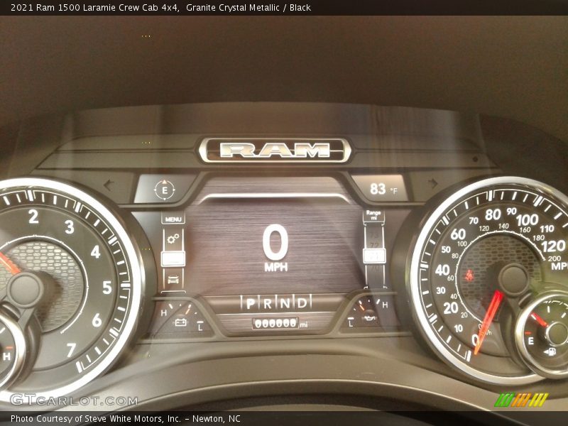 Granite Crystal Metallic / Black 2021 Ram 1500 Laramie Crew Cab 4x4