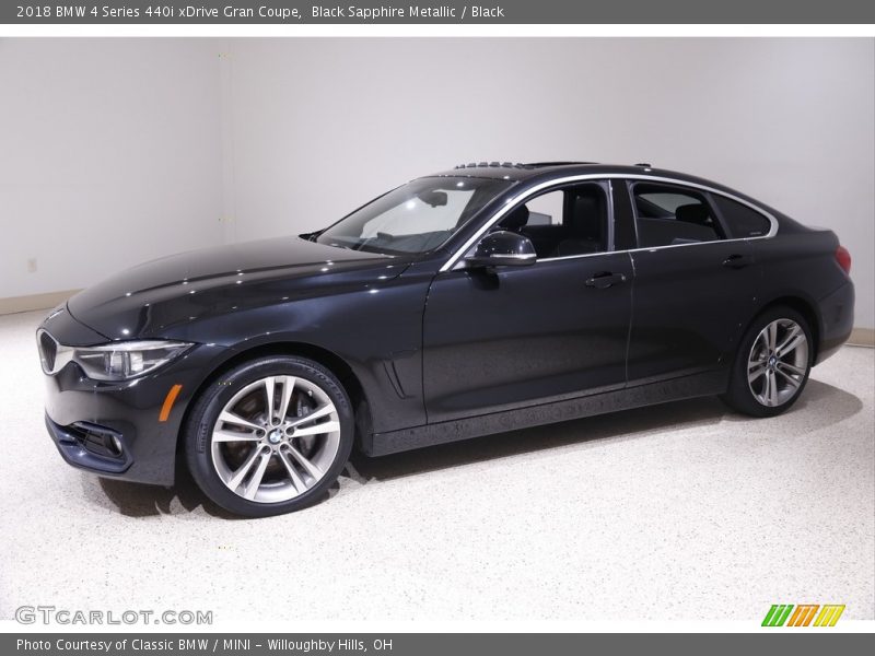 Black Sapphire Metallic / Black 2018 BMW 4 Series 440i xDrive Gran Coupe