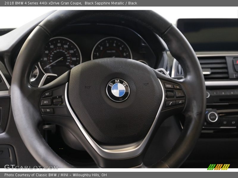Black Sapphire Metallic / Black 2018 BMW 4 Series 440i xDrive Gran Coupe