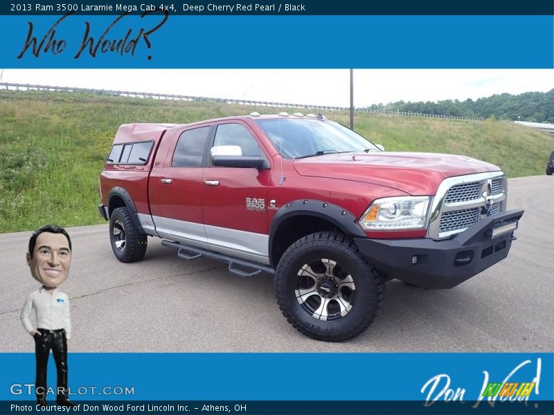 Deep Cherry Red Pearl / Black 2013 Ram 3500 Laramie Mega Cab 4x4