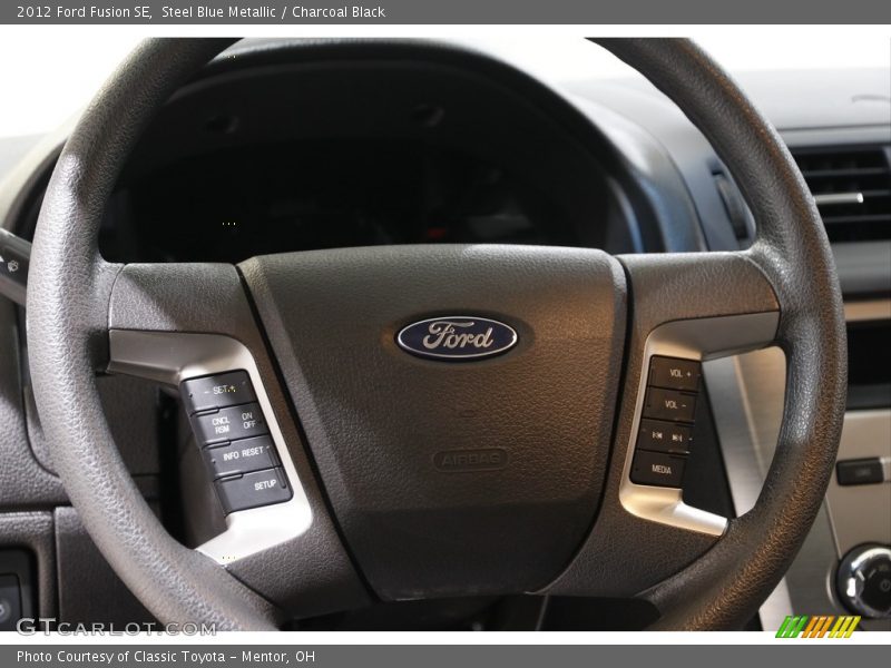 Steel Blue Metallic / Charcoal Black 2012 Ford Fusion SE