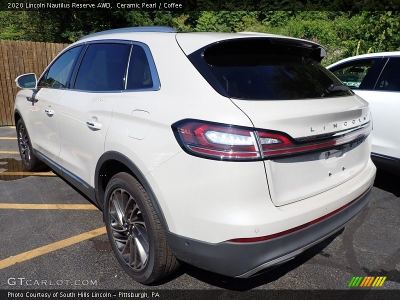 Ceramic Pearl / Coffee 2020 Lincoln Nautilus Reserve AWD