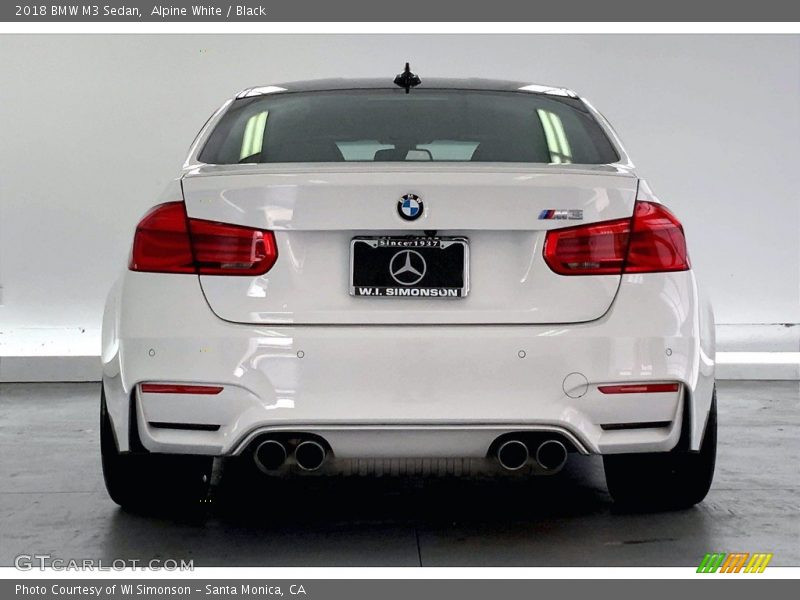 Alpine White / Black 2018 BMW M3 Sedan