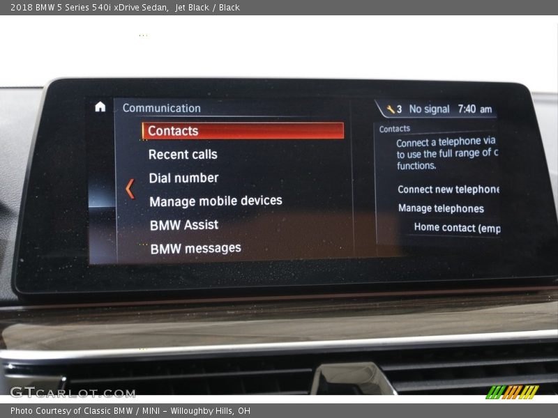 Jet Black / Black 2018 BMW 5 Series 540i xDrive Sedan