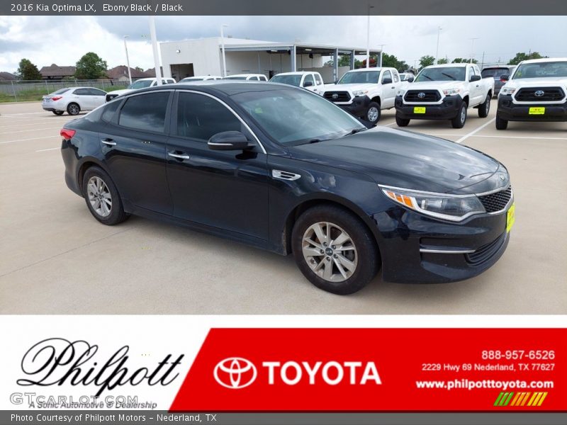 Ebony Black / Black 2016 Kia Optima LX