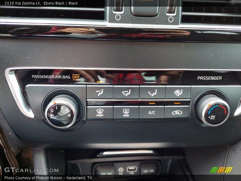 Controls of 2016 Optima LX