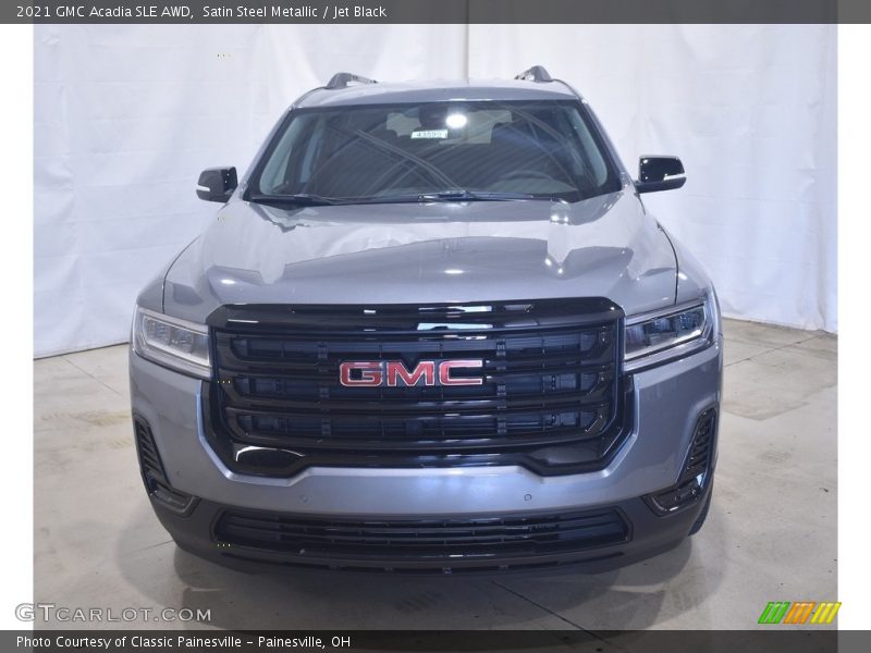 Satin Steel Metallic / Jet Black 2021 GMC Acadia SLE AWD