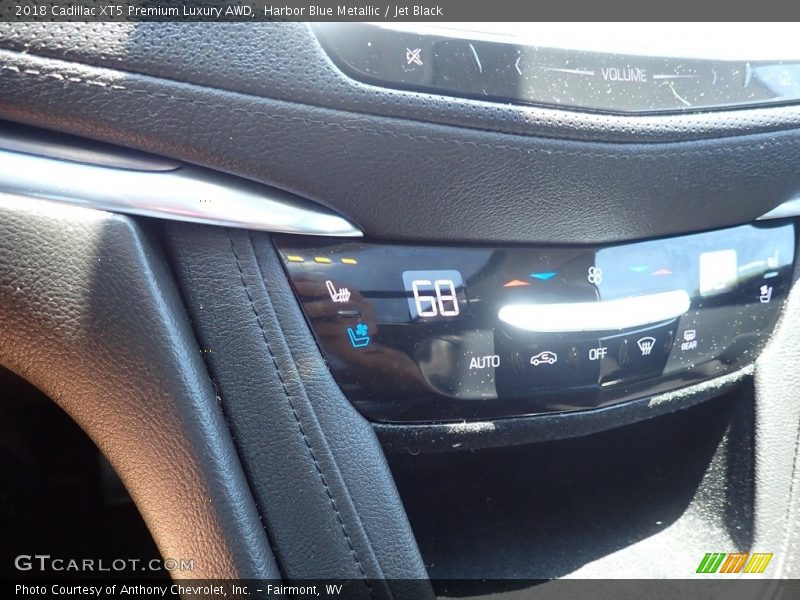 Harbor Blue Metallic / Jet Black 2018 Cadillac XT5 Premium Luxury AWD
