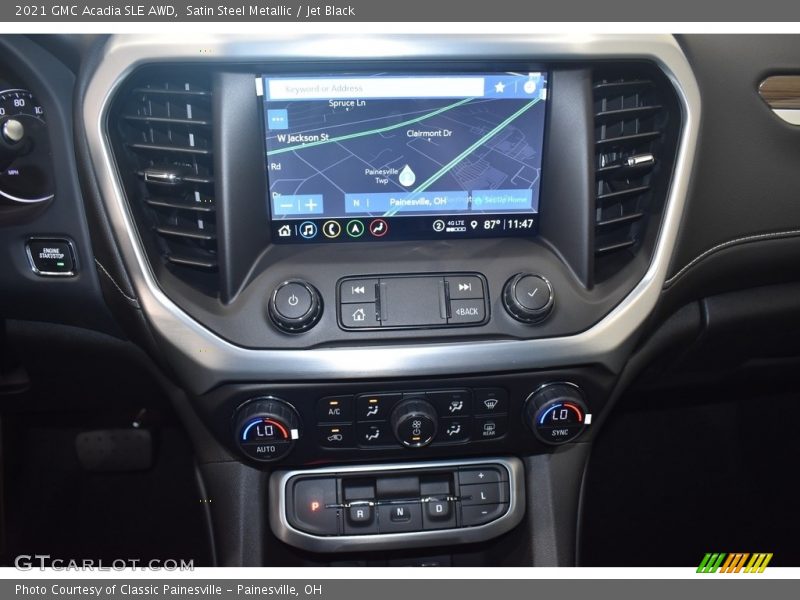 Satin Steel Metallic / Jet Black 2021 GMC Acadia SLE AWD