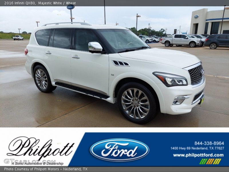 Majestic White / Wheat 2016 Infiniti QX80
