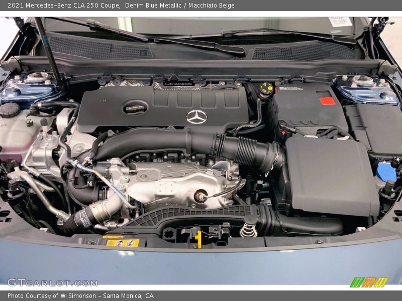 Denim Blue Metallic / Macchiato Beige 2021 Mercedes-Benz CLA 250 Coupe