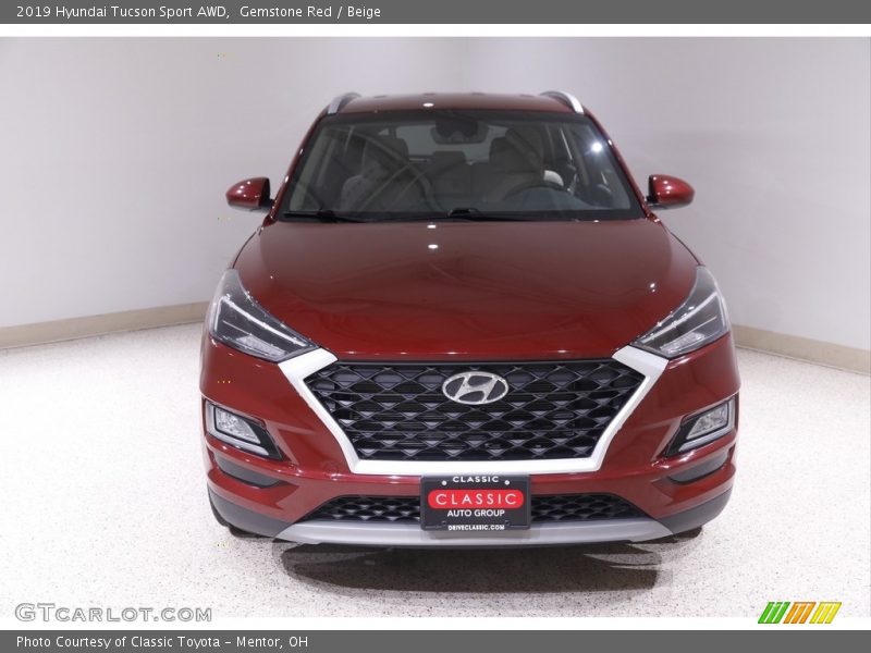 Gemstone Red / Beige 2019 Hyundai Tucson Sport AWD