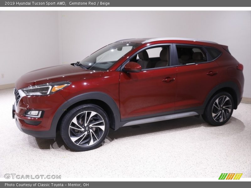 Gemstone Red / Beige 2019 Hyundai Tucson Sport AWD