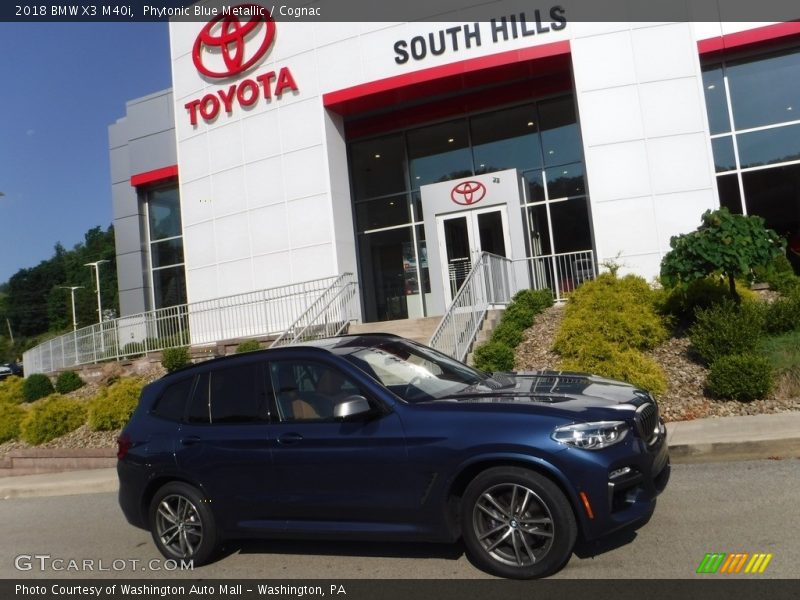 Phytonic Blue Metallic / Cognac 2018 BMW X3 M40i