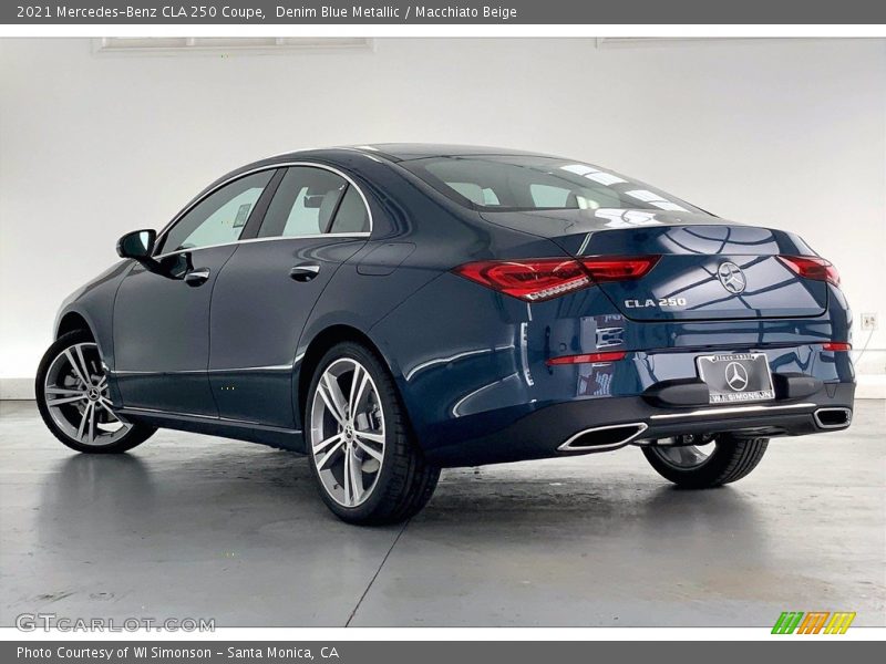 Denim Blue Metallic / Macchiato Beige 2021 Mercedes-Benz CLA 250 Coupe