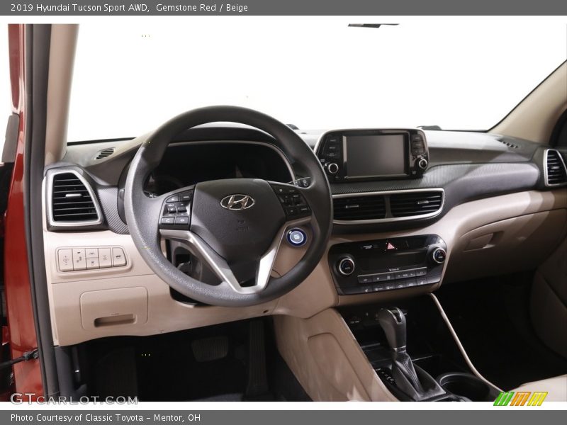 Gemstone Red / Beige 2019 Hyundai Tucson Sport AWD