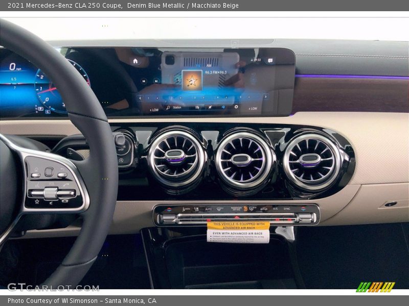 Denim Blue Metallic / Macchiato Beige 2021 Mercedes-Benz CLA 250 Coupe